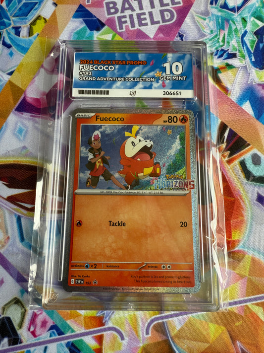 Fuecoco #192 | Pokemon Scarlet and Violet | Black Star Promo Stamped | ACE Grade: 10