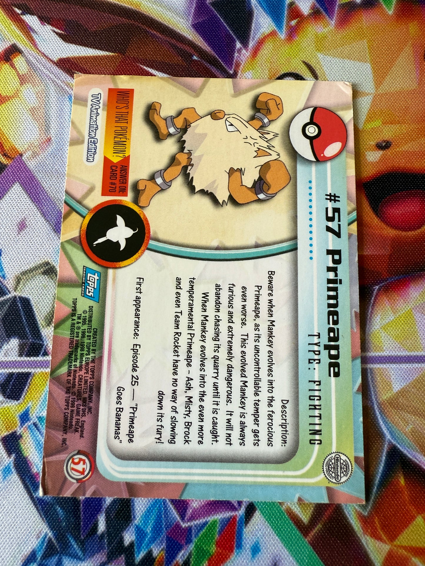Primeape #57 HOLO | Pokemon Topps