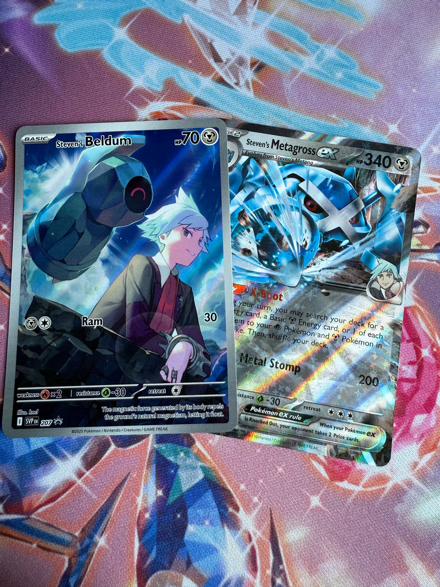 Steven's Beldum #207 & Steven's Metagross Ex #145 | Pokemon | Promo Destined Rivals