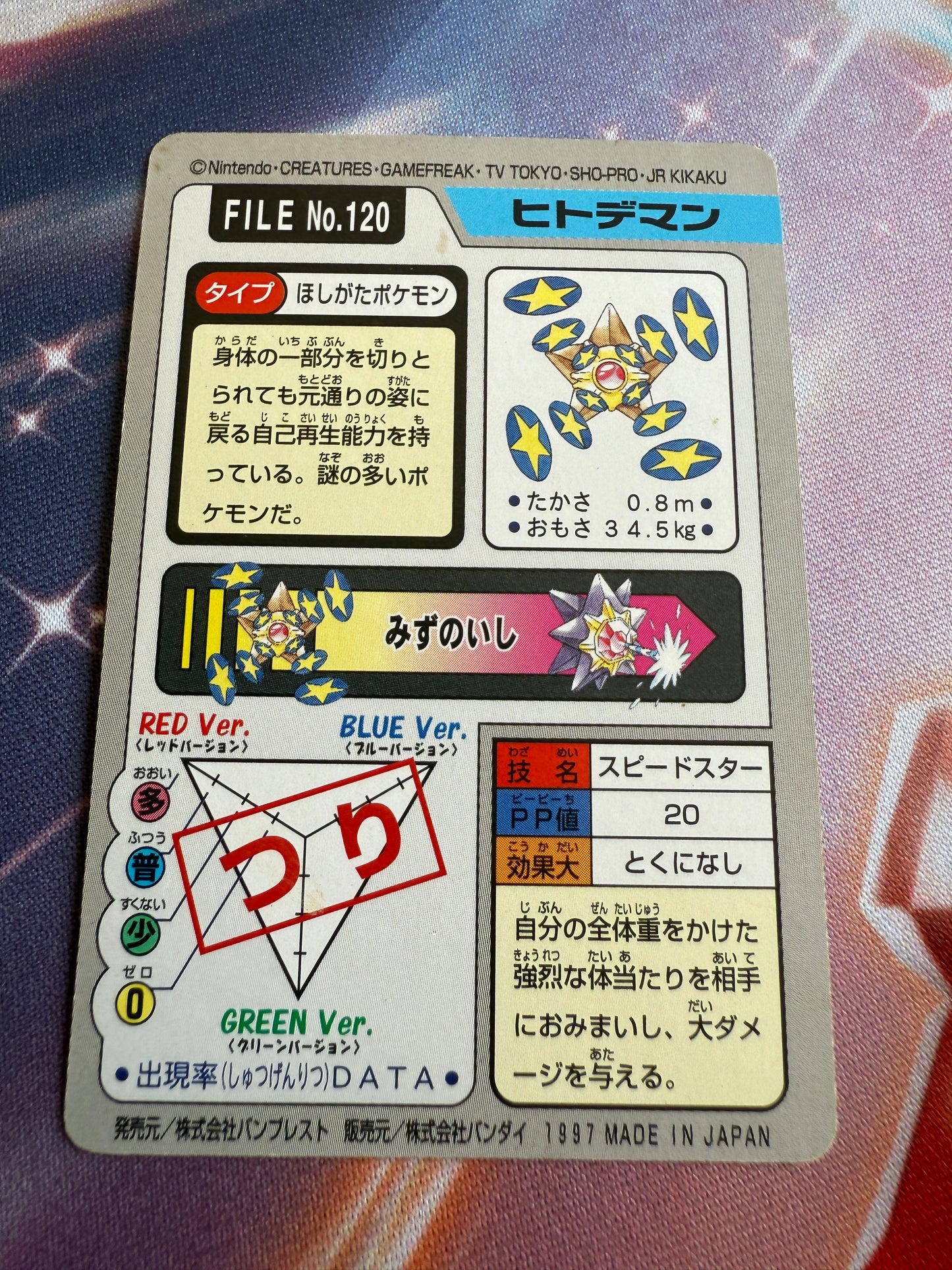 Staryu #120 | Pokemon Japanese 1997 Carddass