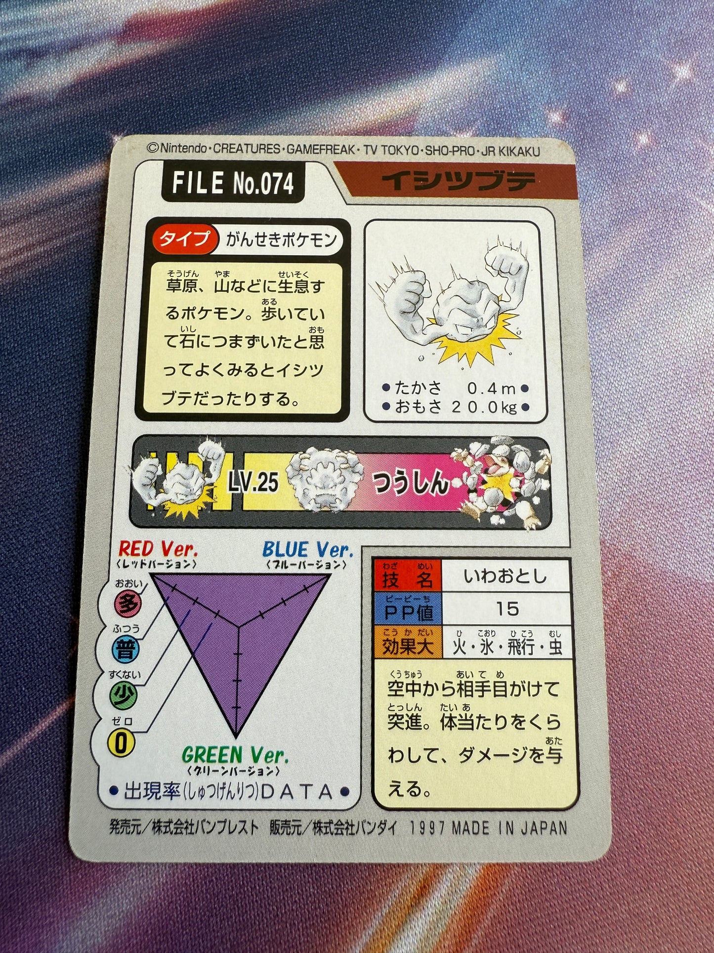 Geodude #74 | Pokemon Japanese 1997 Carddass