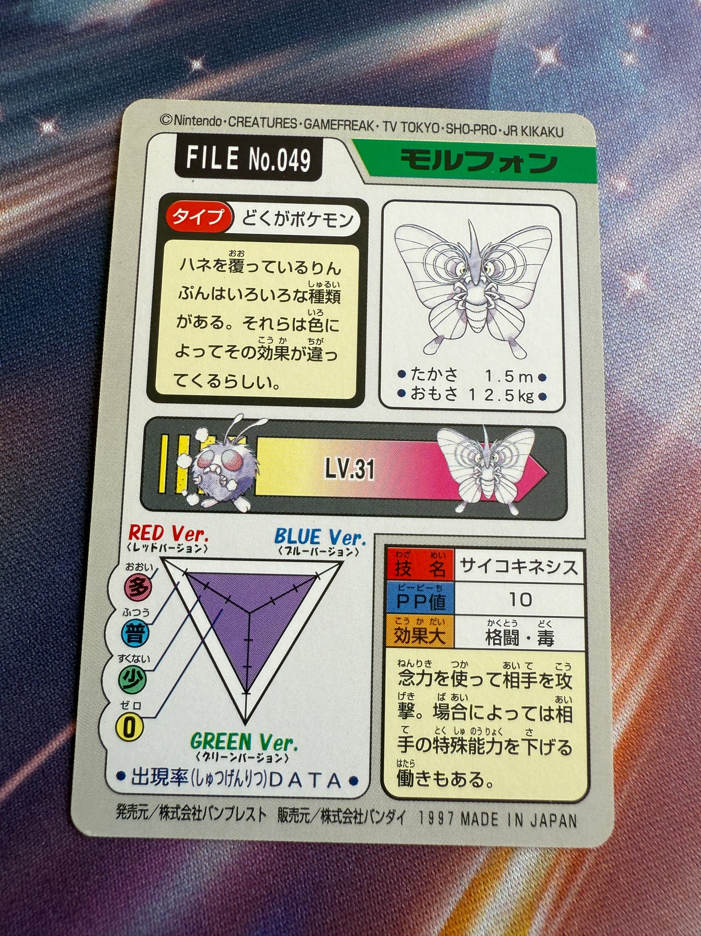 Venomoth #49 | Pokemon Japanese 1997 Carddass