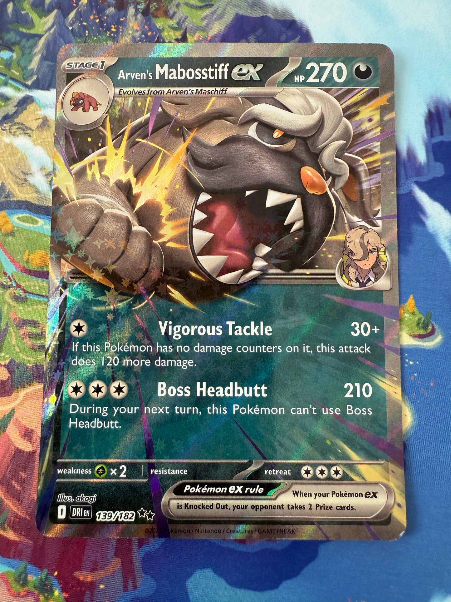 Arven's Mabosstiff Ex #139 Pokemon Destined Rivals