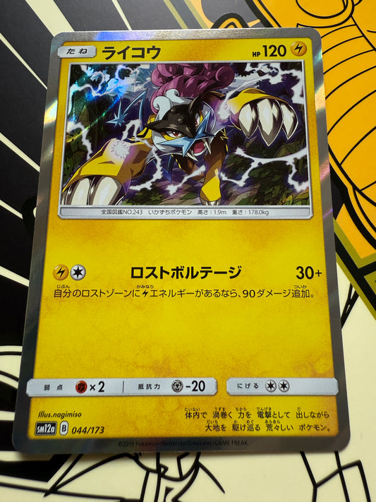 Raikou #44 Holo Pokemon Japanese Tag All Stars