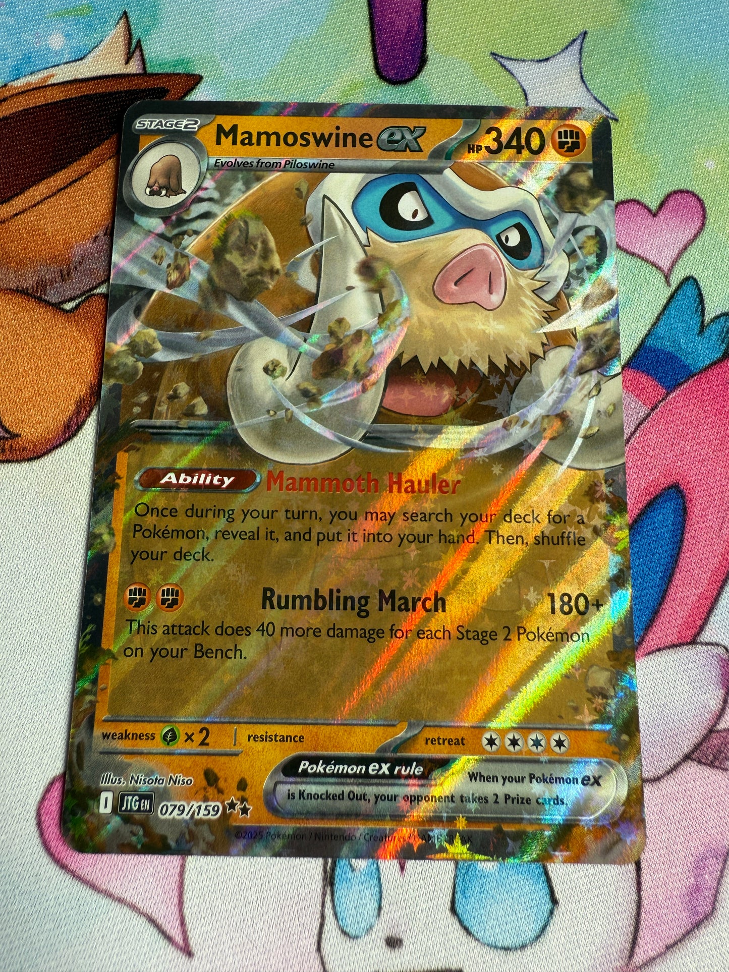 Pokemon Journey Together English Card | JTG | Mamoswine Ex #79