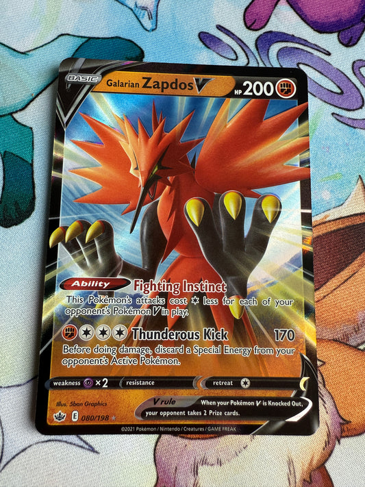 Galarian Zapdos V #080 | Chilling Reign | Pokemon