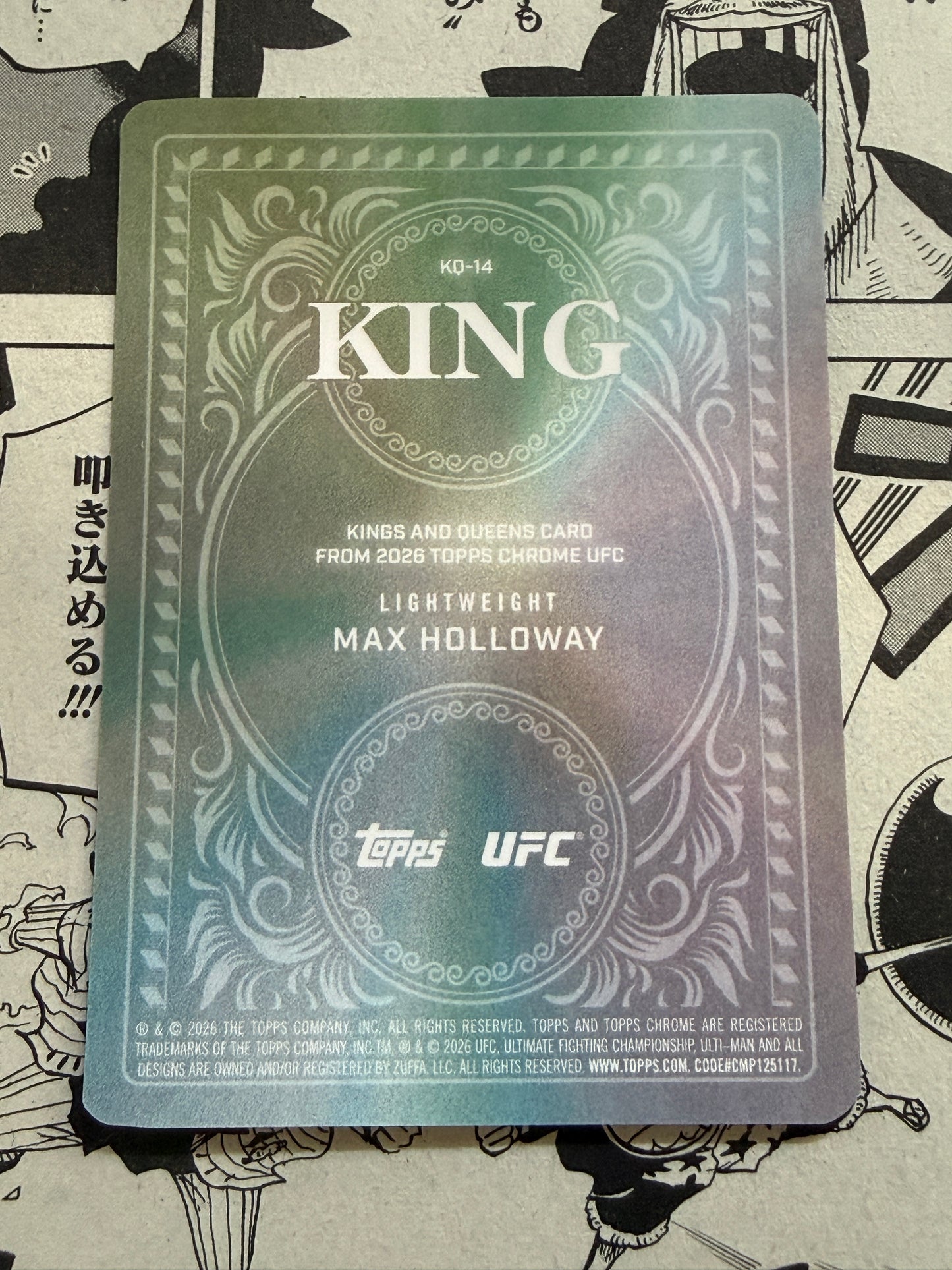 2026 Topps Chrome UFC | King's And Queen's KQ-14 | Max Holloway