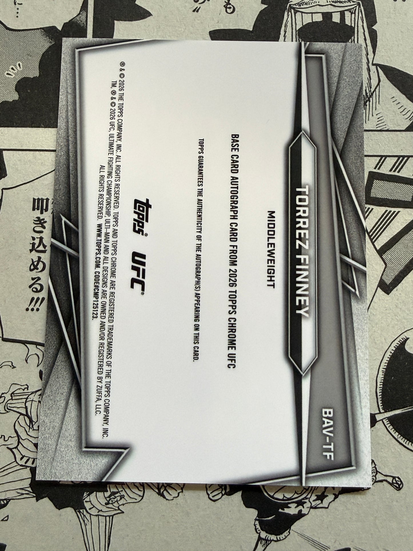2026 Topps Chrome UFC | Torrez Finney RC Autograph | #BAV-TF