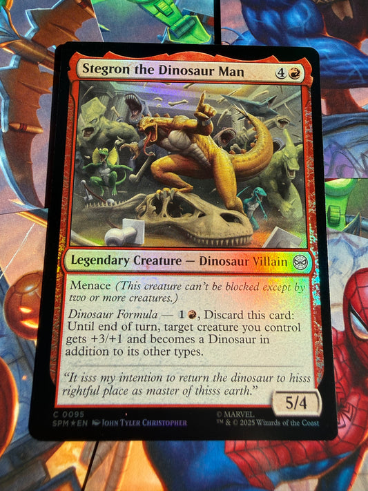 Magic The Gathering | Marvel Spider-Man | Stegron the Dinosaur Man C 95 Foil