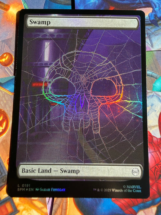 Magic The Gathering | Marvel Spider-Man | Land Swamp L 191 Foil
