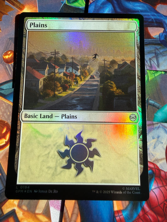 Magic The Gathering | Marvel Spider-Man | Land Plains L 194 Foil