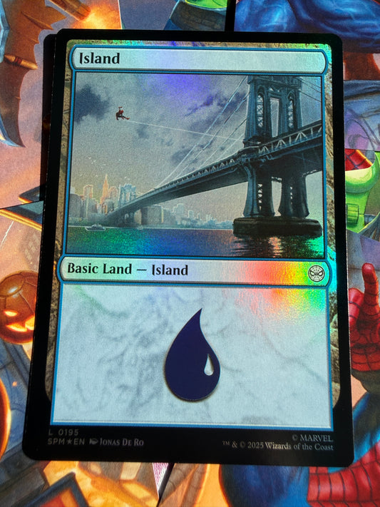 Magic The Gathering | Marvel Spider-Man | Land Island L 195 Foil