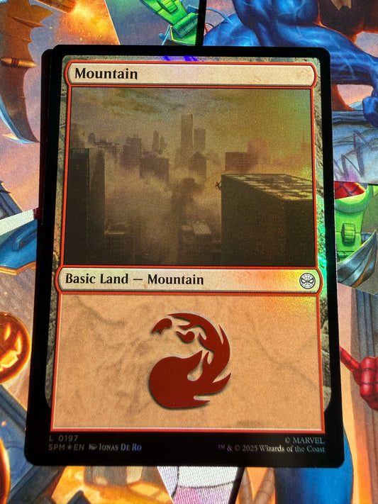 Magic The Gathering | Marvel Spider-Man | Land Mountain L 197 Foil