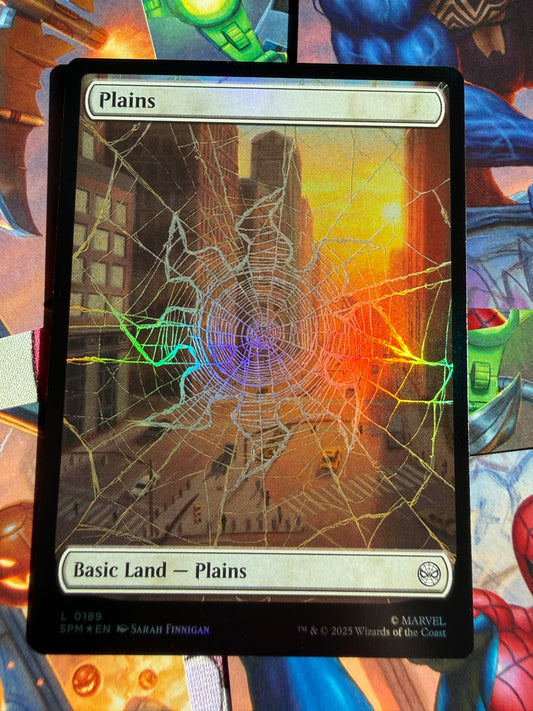 Magic The Gathering | Marvel Spider-Man | Land Plains L 189 Foil