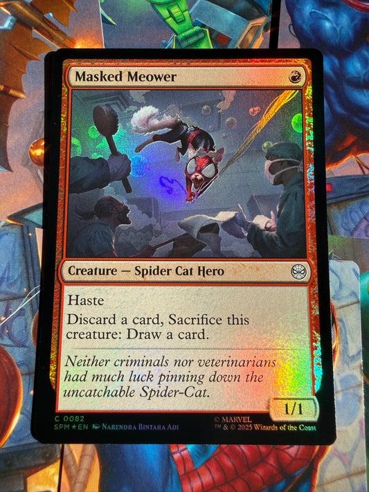 Magic The Gathering | Marvel Spider-Man | Masked Meower C 82 Foil