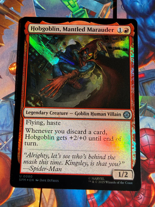 Magic The Gathering | Marvel Spider-Man | Hobgoblin, Mantled Marauder U 80 Foil