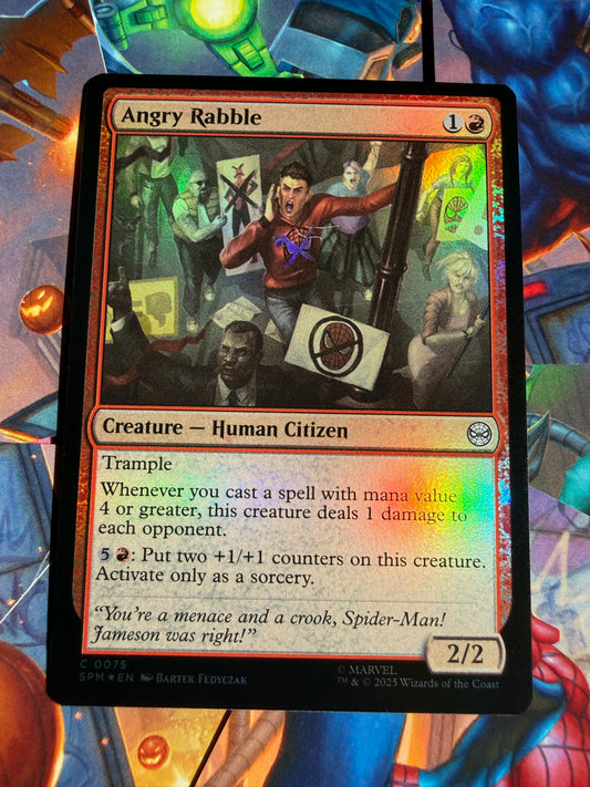 Magic The Gathering | Marvel Spider-Man | Angry Rabble C 75 Foil