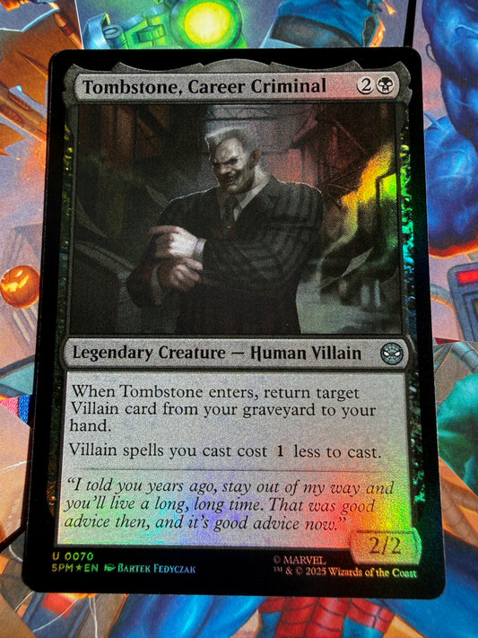 Magic The Gathering | Marvel Spider-Man | Tombstone, Career Criminal U 70 Foil