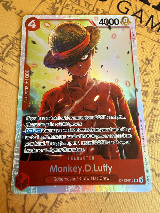 One Piece | English | Monkey D Luffy OP12-015 SR
