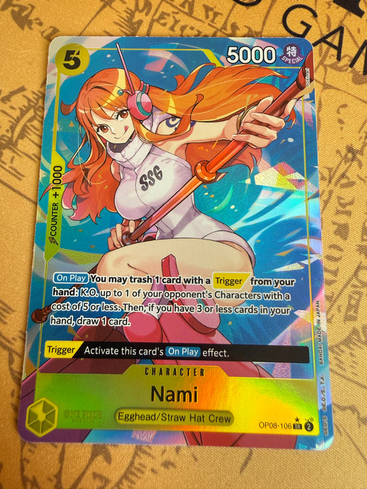 One Piece | English | Nami OP08-106 SR* Alternate Art
