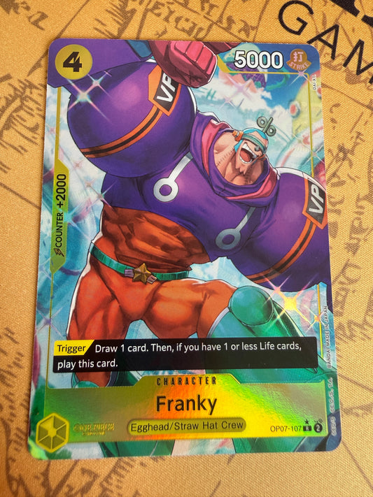 One Piece | English | Franky OP07-107 R* Alternate Art