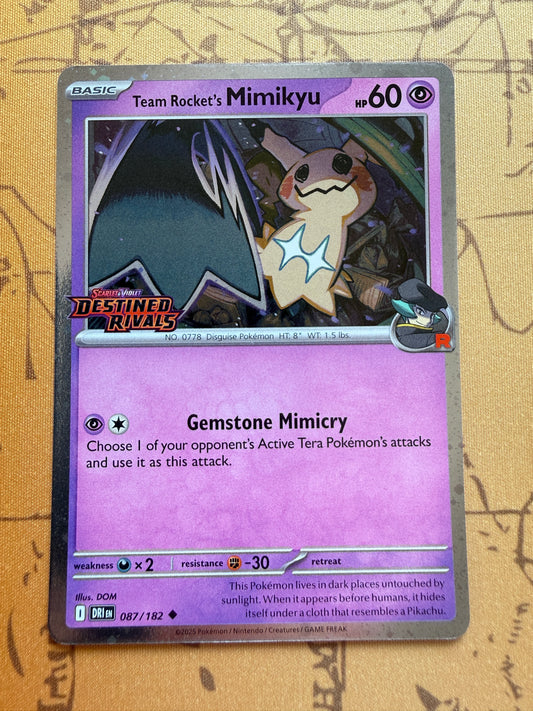 Team Rocket's Mimikyu #87 STAMPED Prerelease | Destined Rivals