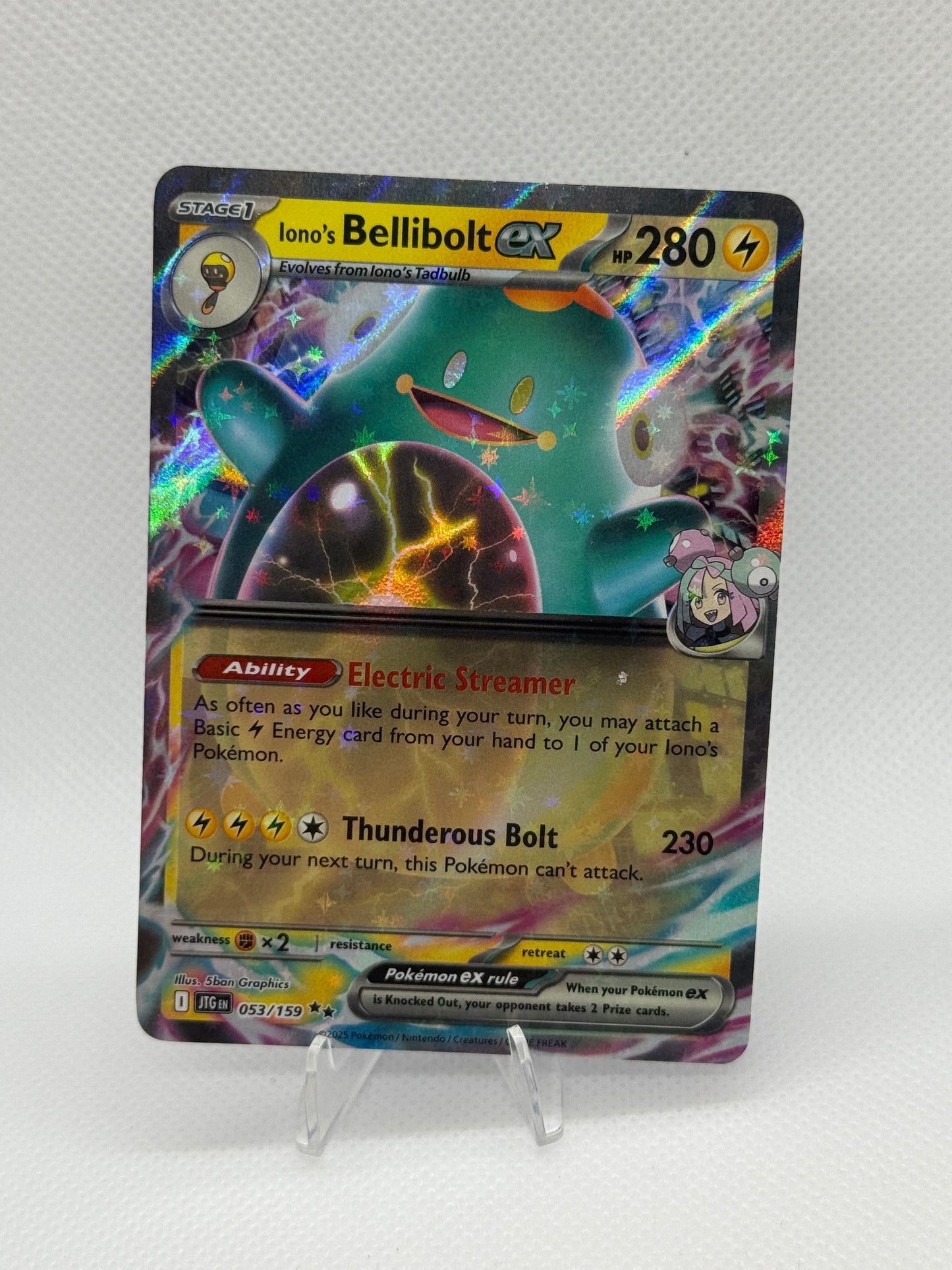 Pokemon Journey Together English Card | JTG | Iono's Bellibolt Ex #53