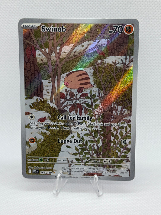 Pokemon Journey Together English Card | JTG | Swinub #165