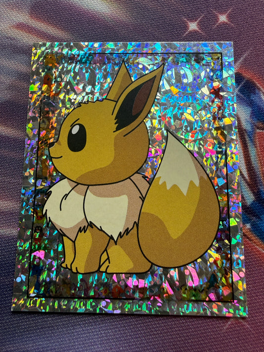 Pokemon Holo Foil Sticker | Merlin | No. 21 Eevee | Series 1