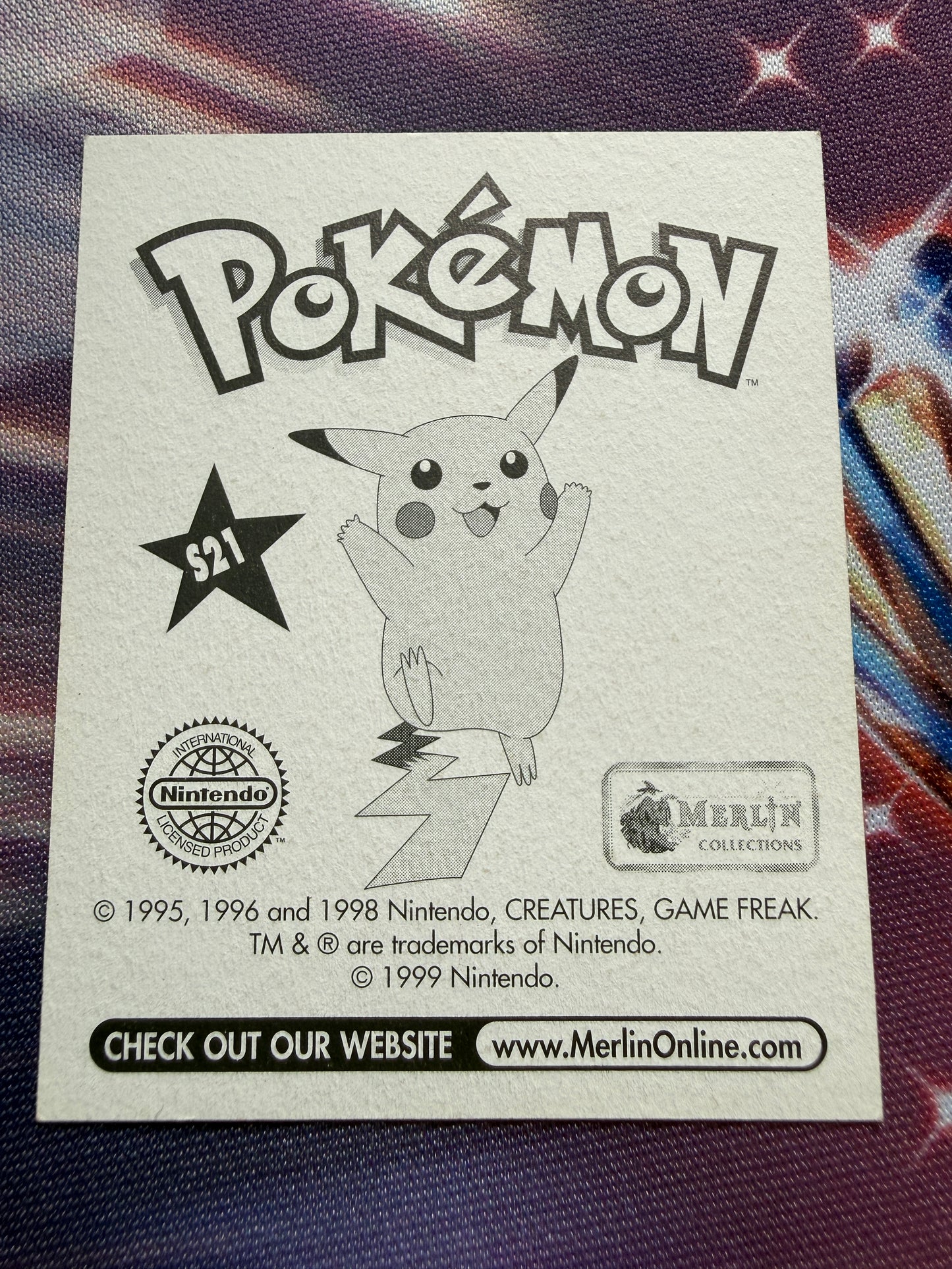 Pokemon Holo Foil Sticker | Merlin | No. 21 Eevee | Series 1