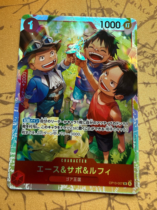 Ace & Sabo & Luffy OP13-007 | One Piece Japanese | Carrying On His Will