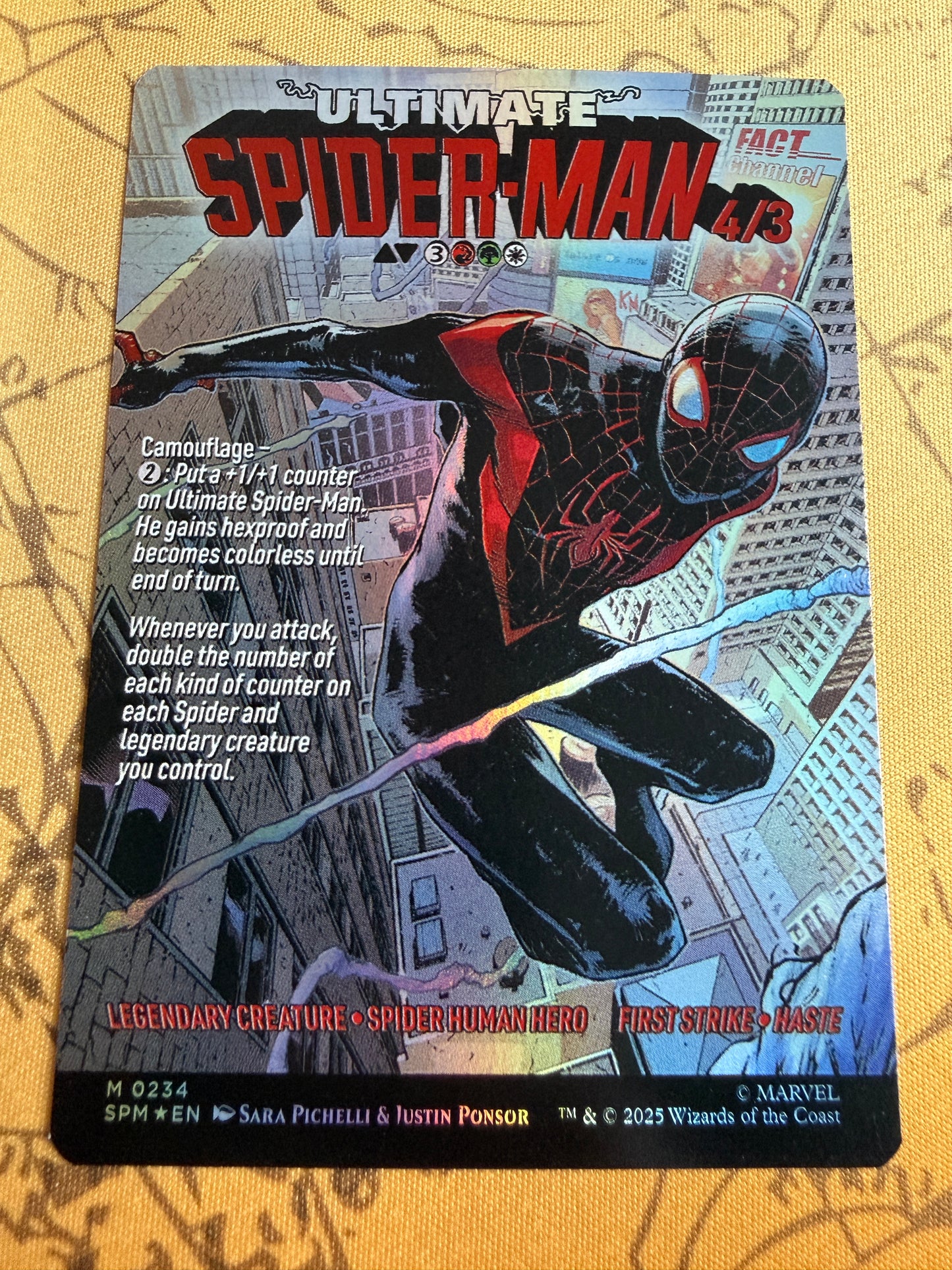 Magic The Gathering | Marvel Spider-Man | Miles Morales, Ultimate Spider-Man (Borderless Foil) #234 M