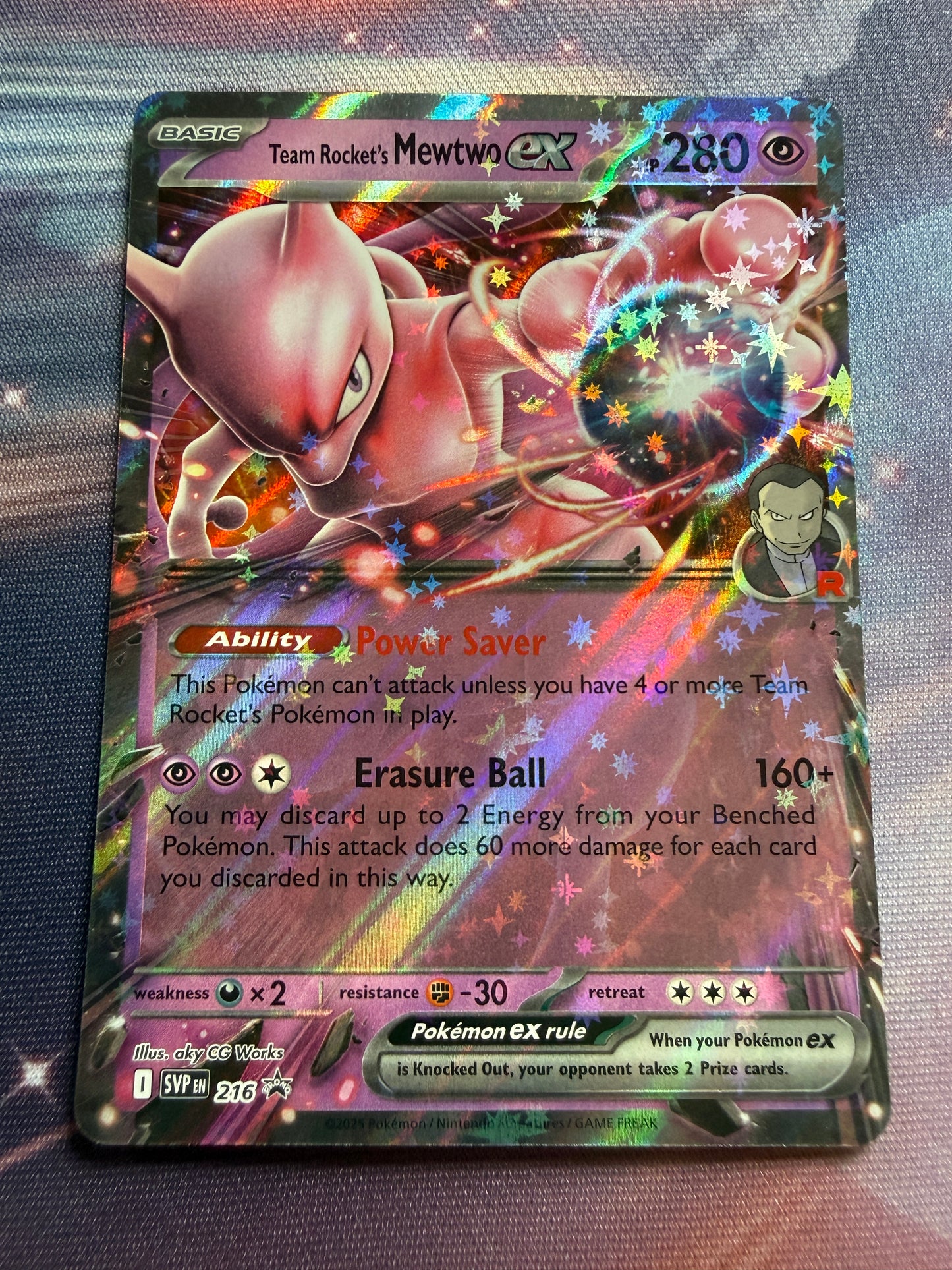 Team Rocket's Mewtwo Ex #216 | Pokemon | Destined Rivals | Promo