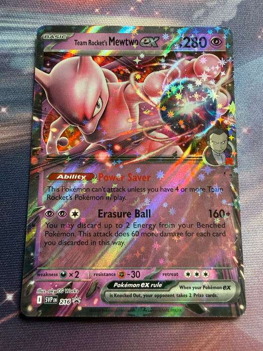 Team Rocket's Mewtwo Ex #216 | Pokemon | Destined Rivals | Promo