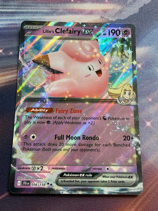 Pokemon Journey Together English Card | JTG | Lillie's Clefairy Ex #56