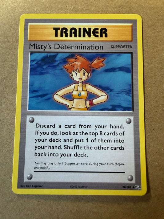 2016 XY Evolutions | Pokemon | Non-Holo Misty's Determination #80