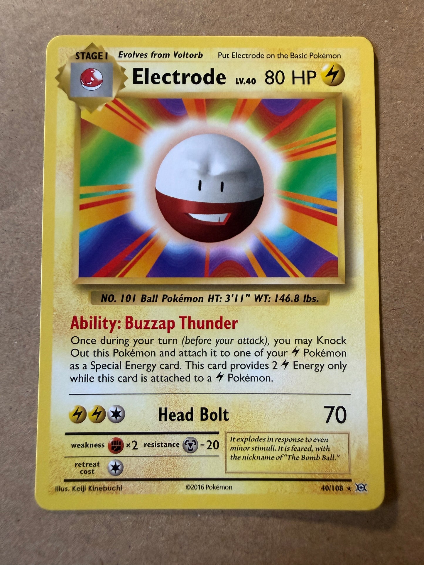 2016 XY Evolutions | Pokemon | Non-Holo Electrode #40