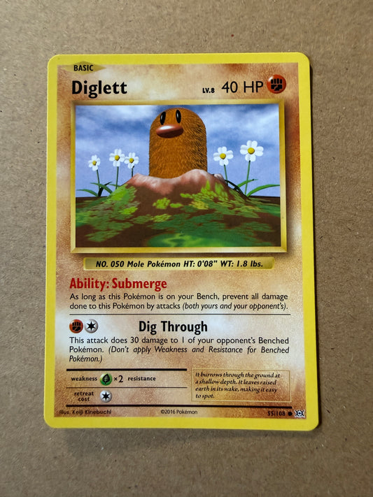 2016 XY Evolutions | Pokemon | Non-Holo Diglett #55