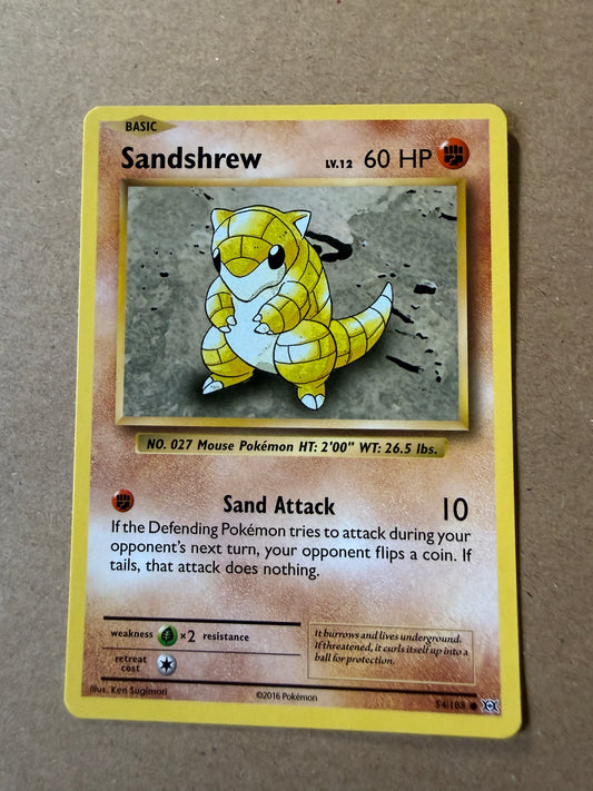 2016 XY Evolutions | Pokemon | Non-Holo Sandshrew #54