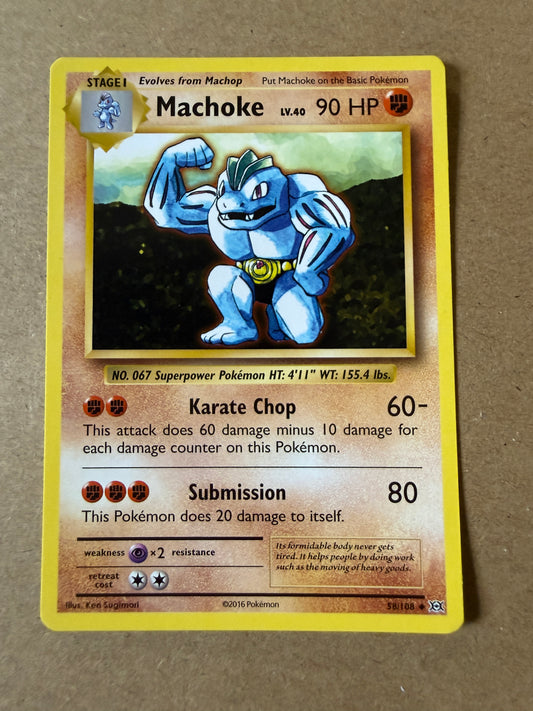 2016 XY Evolutions | Pokemon | Non-Holo Machoke #58