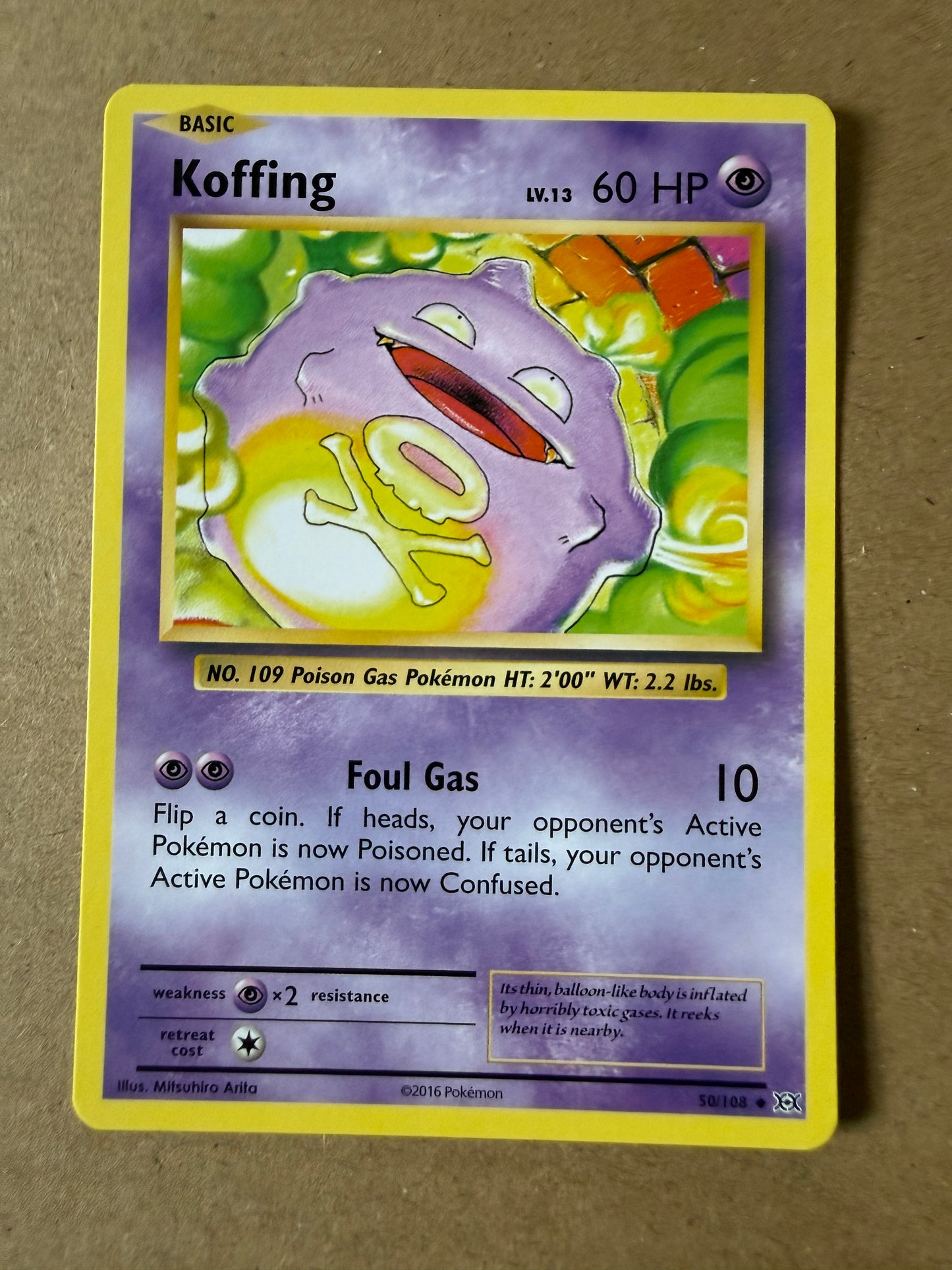 2016 XY Evolutions | Pokemon | Non-Holo Koffing #50