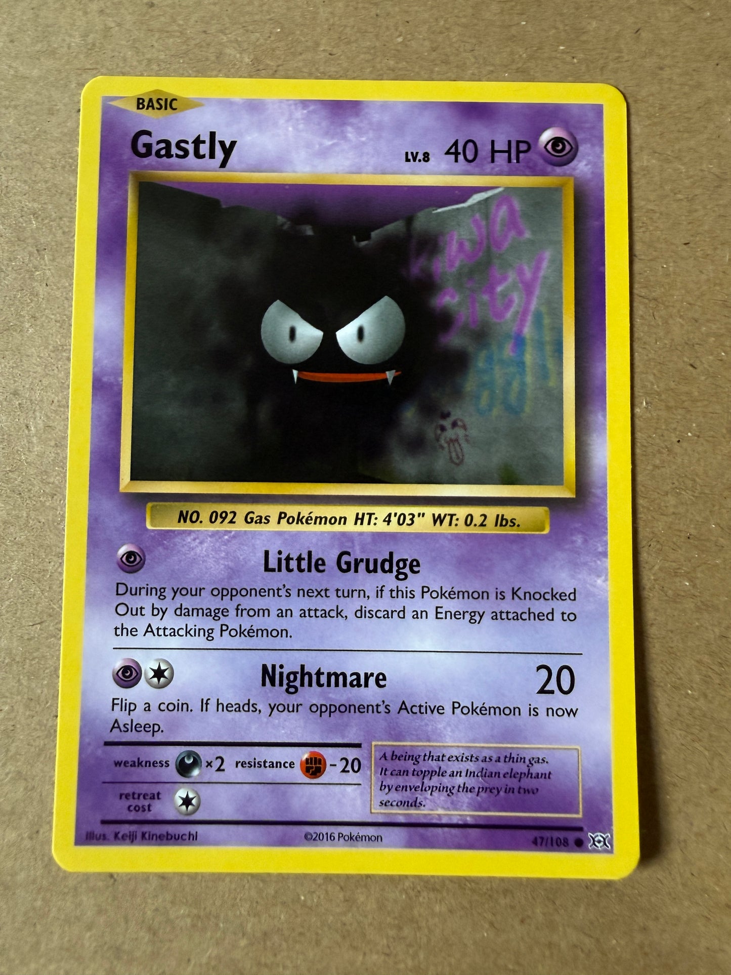 2016 XY Evolutions | Pokemon | Non-Holo Gastly #47