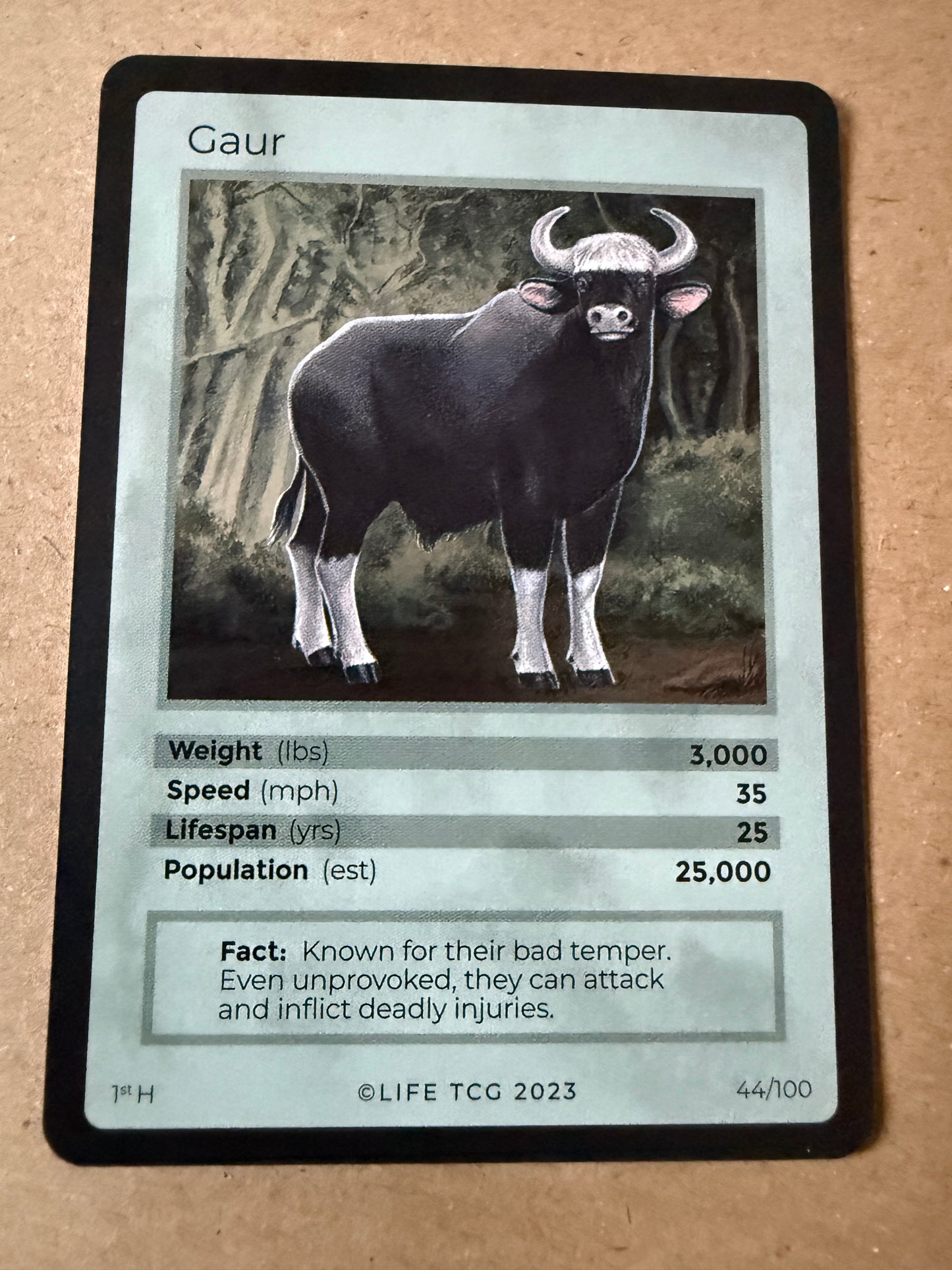 2023 LIFE TCG Mammals | Gaur Holo 1st #44