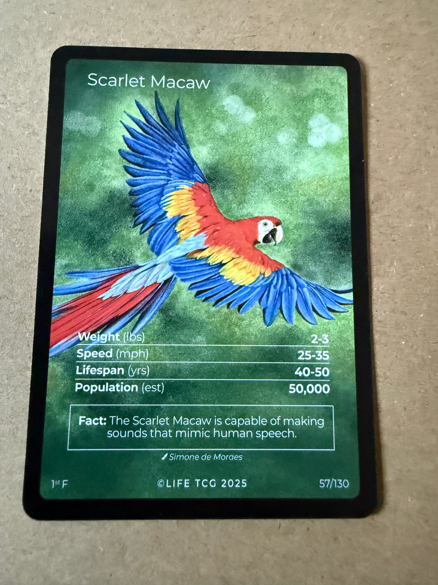 2025 LIFE TCG Birds | Scarlet Macaw 1st F #57