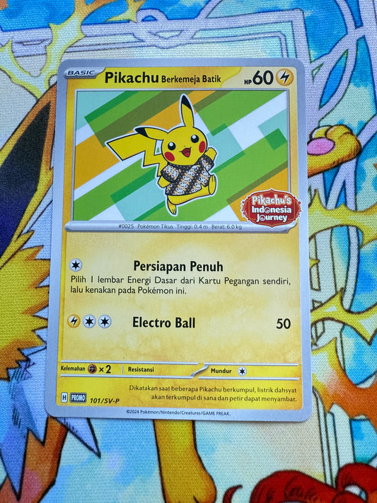 Pikachu Berkemeja Batik #101/SV-P | Pokemon Promo