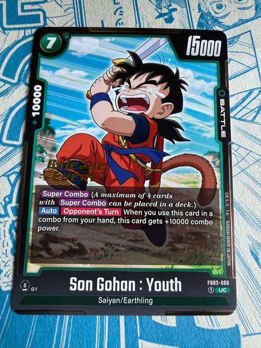 Son Gohan : Youth (Prerelease Stamp) | FB03-066 UC