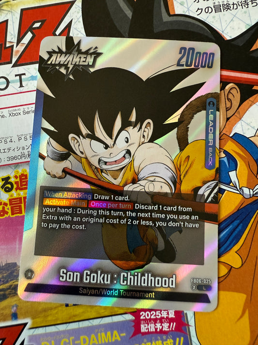 Dragon Ball Super Card Game Manga 01 | FB06-025 Son Goku : Childhood L