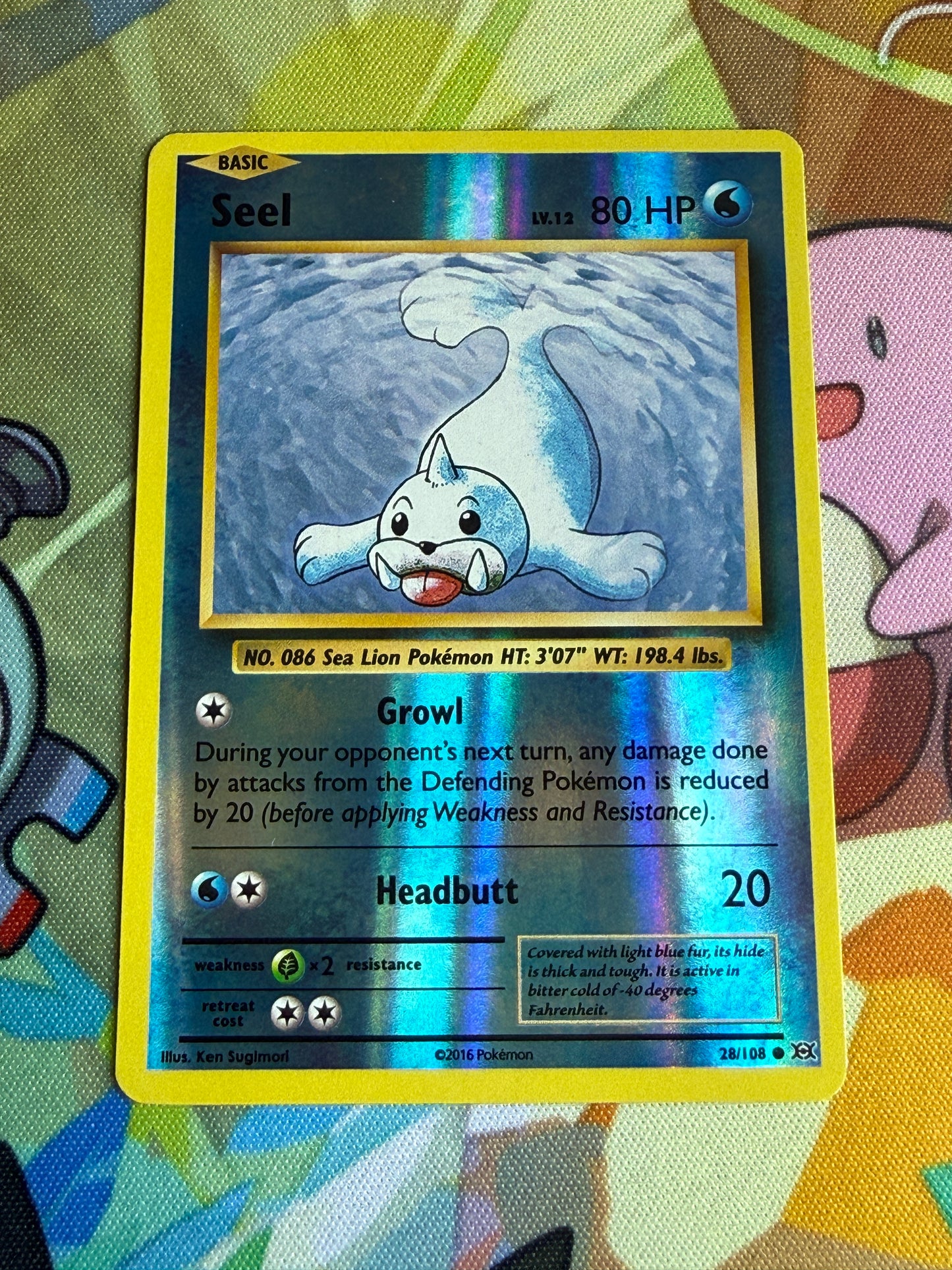 #28 Seal Reverse Holo | Pokemon Evolutions