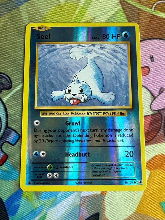 #28 Seal Reverse Holo | Pokemon Evolutions