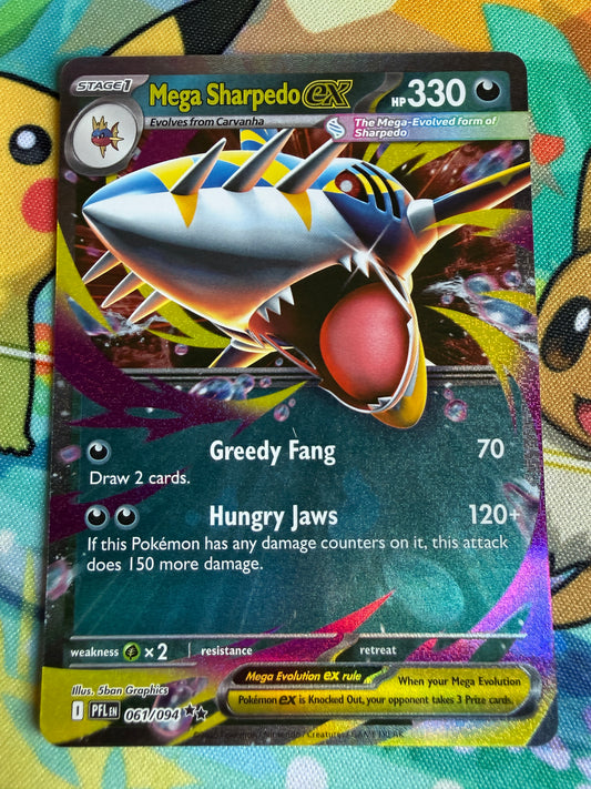 Mega Sharpedo Ex #61 Pokemon Phantasmal Flames